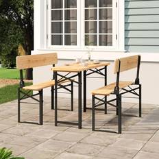 Foldable Outdoor Bar Sets Garden & Outdoor Furniture vidaXL 3 Piece Folding Outdoor Bar Set