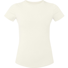T-shirts & Tank Tops PrettyLittleThing Cotton Blend Fitted Crew Neck T-shirt - Besic Cream