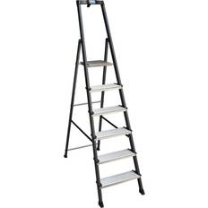Krause Aluminium step ladder, anodised, 6 steps