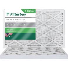 Filterbuy 14x24x1 MERV 8 Pleated HVAC AC Furnace Air Filters 3-Pack