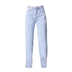 PrettyLittleThing Petite Split Hem Jeans - Bleached