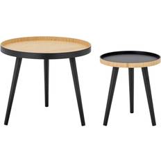 Bamboo Coffee Tables Bloomingville Cappuccino Black Coffee Table 60cm 2pcs