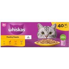 Whiskas 85g 7+ poultry feasts mixed senior