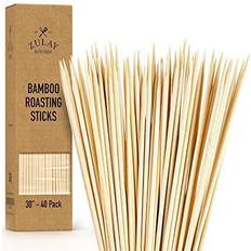 Skewers on sale Zulay Kitchen Authentic Bamboo Marshmallow Roasting Sticks, Perfect Smores Skewer