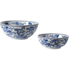 Blue Bowls A&B Home & Decorative Ceramic Set 2 Bowl