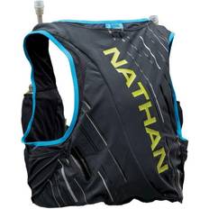 NATHAN Pinnacle 4L Hydration Pack/Running Vest 4L Capacity with Twin 20 oz Soft Flasks Bottles. Hydration Backpack for Running Hiking. Men/Women/Unisex Men's Unisex Black/Lime, XS