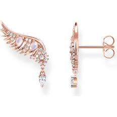 Thomas Sabo Sterling Silver Gold Plated Pink Stones Phoenix Wing Earrings H2247-323-9