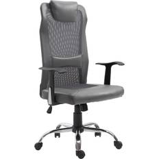 Silver/Chrome Chairs Vinsetto Mesh High Back Office Chair 118cm