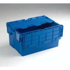 Red Boxes & Baskets VFM Attached Lid Container 54L Blue 375815 Storage Box