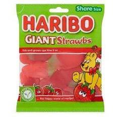 Haribo Sweets Haribo Giant Strawbs Bag 160g