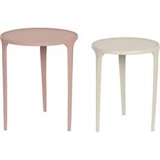 Dkd Home Decor Set of 2 Beige Pink Small Table
