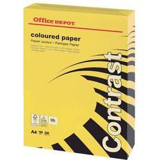 Office Depot Office Papers Office Depot Coloured Card Intense Yellow A4 160gsm Pack
