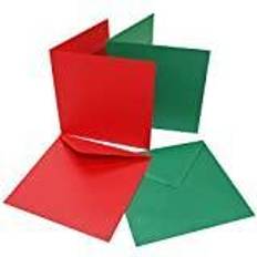 Cards & Invitations Craft UK Cards & Envelopes 6x6 Inch Red & Green