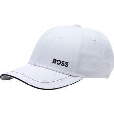 Hugo Boss Cotton Accessories HUGO BOSS Cotton-Twill Cap with Curved Logo - White