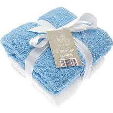 White Baby Towels 2 Pack Hooded Baby Towels Blue and White