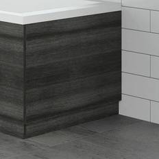Black Bathtubs Aurora Modern Bathroom 700mm End Bath Panel 16mm MFC Charcoal Wood Plinth Easy Cut