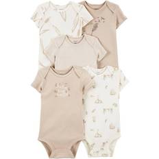 Carter's Baby Short-Sleeve Bodysuits 5-pack - Ivory