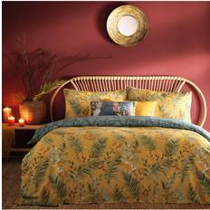 Cotton Bed Linen Furn Mazari Exotic Jungle Duvet Cover Green, Blue, Yellow