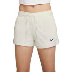 Nike Sportswear Women's High-Waisted Ribbed Jersey Shorts White