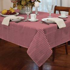 Square 54" Gingham Patterned Tablecloth Red