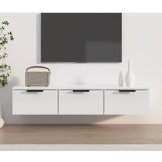 vidaXL High Gloss Engineered Wood White Wall Cabinet