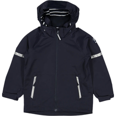 Recycled Materials Shell Outerwear Polarn O. Pyret Kid's Stormy Waterproof School Coat - Navy (60501785-483)