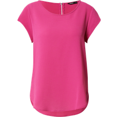 Pink Blouses Only Vic Loose Short Sleeve Top - Rose/Very Berry