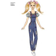Simplicity Pattern s8865 11 1/2" fashion doll clothes