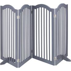 Relaxdays Safety Gate, xl FreeStanding Barrier, Protectiion Fence with Feet, for Children & Pets, hw: 92 x 205 cm, Grey