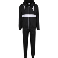 Nike Nylon Jumpsuits & Overalls Nike Sportswear Hooded Woven Tracksuit Men's - Black