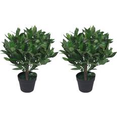Leaf Pair of 50cm Dwarf Artificial Bay Topiary Christmas Tree