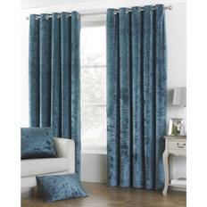 Turquoise Curtains & Accessories Paoletti Verona Crushed Ring
