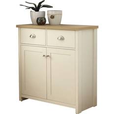 Shelves Cabinets GFW Lancaster Cream/Oak Sideboard 79x81cm