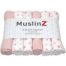 MuslinZ Baby Muslin Squares Burp Cloths 6-pack