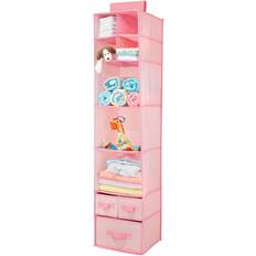 Pink Wardrobes Kid's Room mDesign Soft Fabric Over Closet Rod Organizer