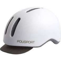 Polisport Unisex – Erwachsene Commuter Helm, White matt/Grey