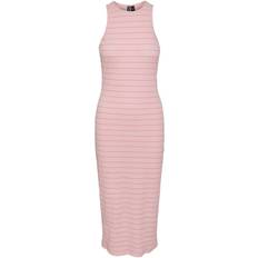 Pink - Stripes Dresses Pieces Melanie Midi Dress - Begonia Pink