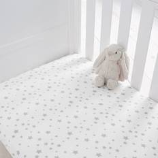 Sheets Kid's Room Silentnight Safe Nights Cot Bed Fitted Sheet, Stars, Pack