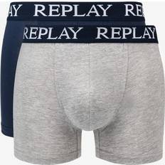 Replay Underwear Replay Women's basic cuff underwear - Grey Melange/Indigo