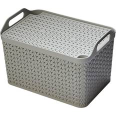 Grey Storage Boxes Strata Urban Basket with Lid Storage Box