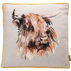 Widdop Meg Hawkins Highland Cow Square Complete Decoration Pillows Grey