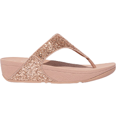 42 ½ Sandals Fitflop Lulu Glitter Toe-Post - Rose Gold