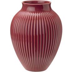 Knabstrup Keramik Fluted Bordeaux Vase 27cm