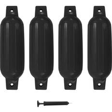 Fenders & Accessories vidaXL Boat Fender 4 pcs Black 41x11.5 cm PVC
