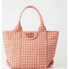 Red Totes & Shopping Bags See by Chloé Small Laetizia tote Orange OneSize 59% Cotton, 37% Polyester, 4% Textile fibres