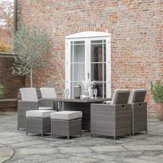 Natural Patio Dining Sets Crossland Grove Louis 8 Cube Patio Dining Set