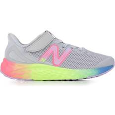 New Balance 12 Sport Shoes New Balance Kid's Fresh Foam Arishi v4 - Light Aluminum/Cyber Lilac/Neon Pink