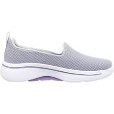 Purple - Women Walking Shoes Skechers Go Walk Arch Fit Grateful W - Gray Lavender