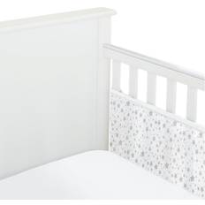 Bumpers Kid's Room BreathableBaby 2 Sided Classic Cot Liner Grey