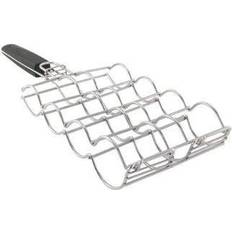 Charcoal Companion Raichlen Best of Barbecue Stainless Adjustable Corn Grilling Basket in Silver
